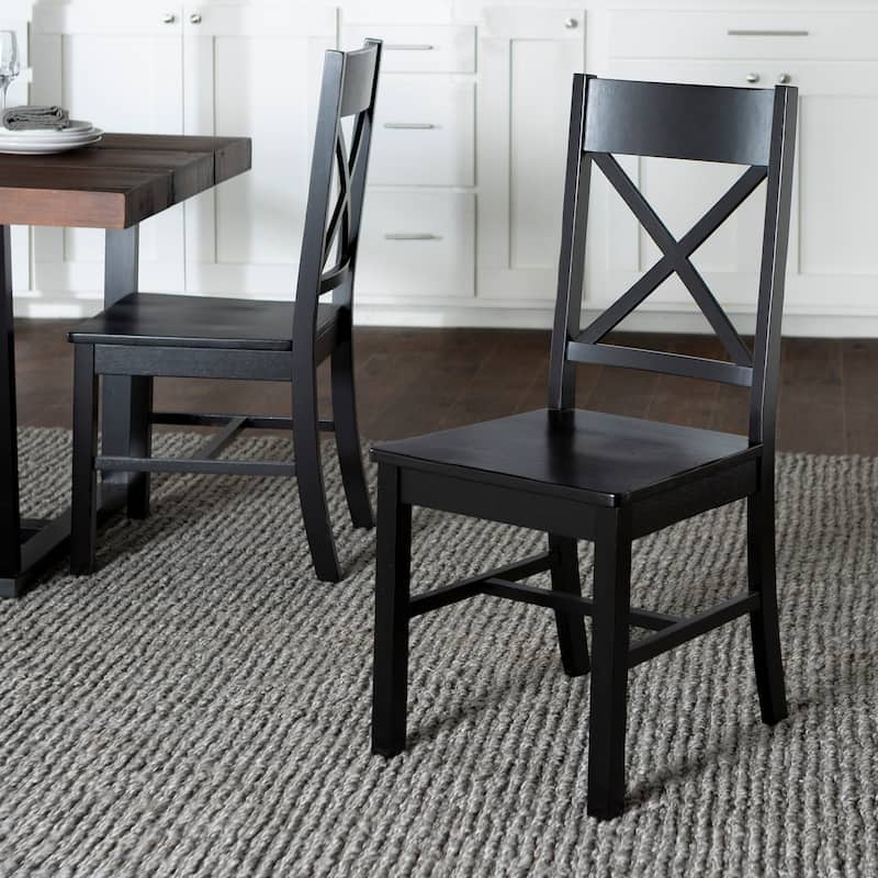 Middlebrook Solid Wood 6-Piece Dining Set with X-Back Chairs
