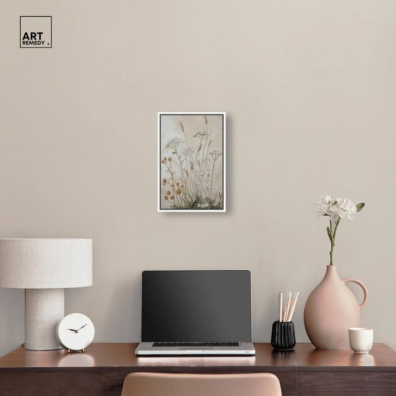 Plaster Petal Panorama Canvas by Art Remedy