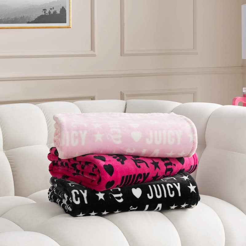 Juicy Couture Juicy Words 50" x 70" Plush Throw