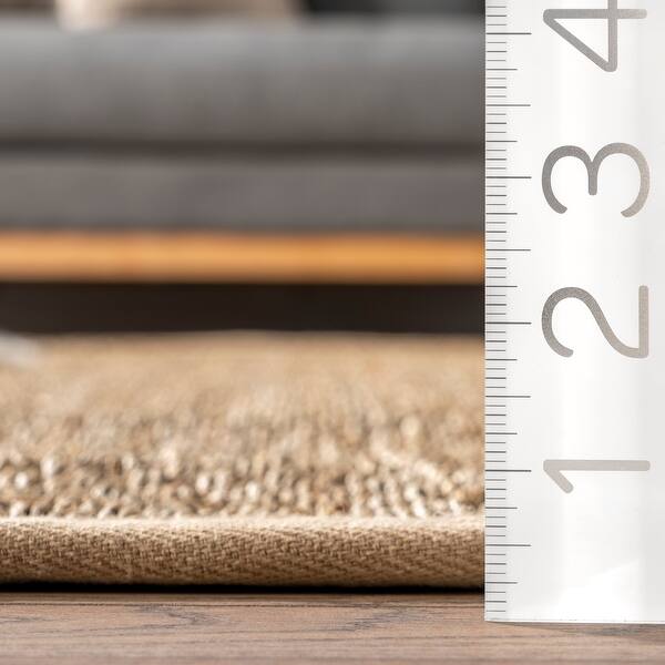 dimension image slide 1 of 2, Brooklyn Rug Co Kiana Casual Seagrass Bordered Area Rug
