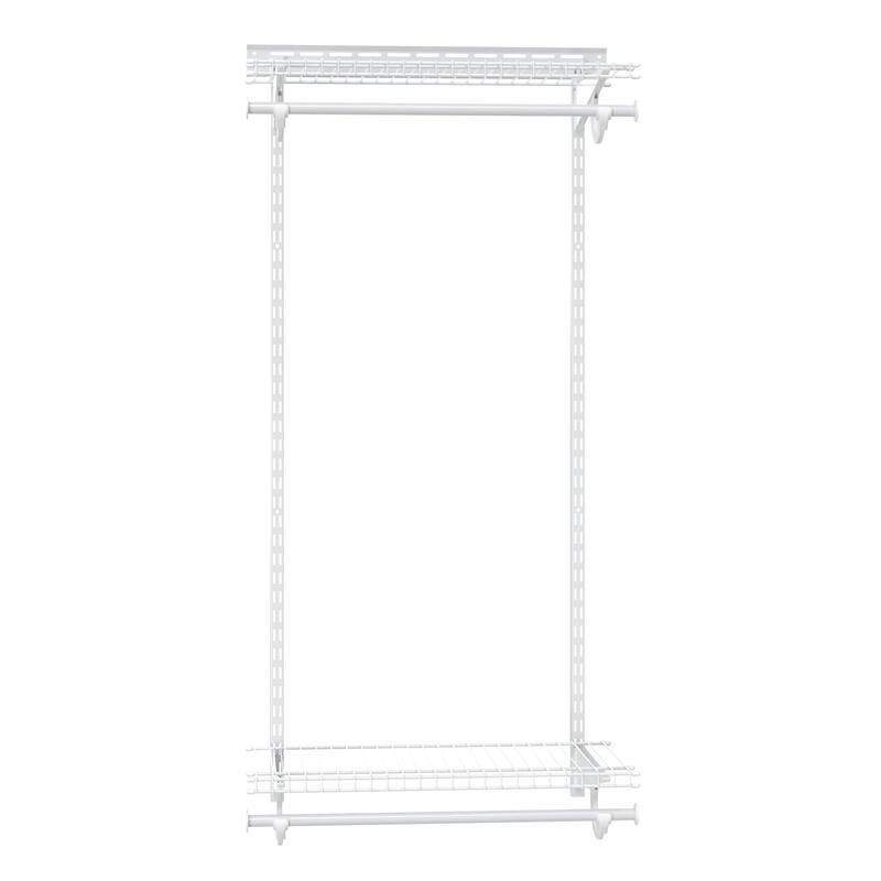 ClosetMaid ShelfTrack Small Space 24.68-inch Wide White Wire Closet Organizer