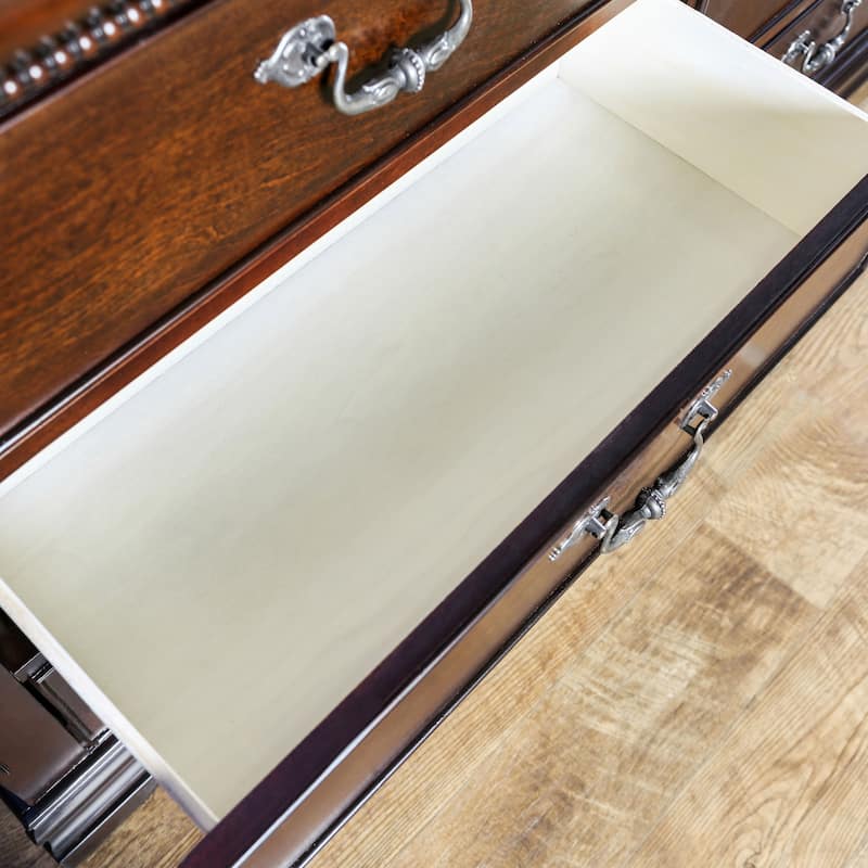 Diva Traditional Cherry Solid Wood 2-Drawer Nightstand by Furniture of America