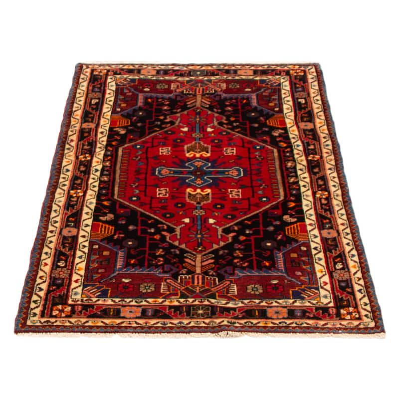 ECARPETGALLERY Hand-knotted Anatolian Vintage Black, Red Wool Rug - 3'7 x 6'0