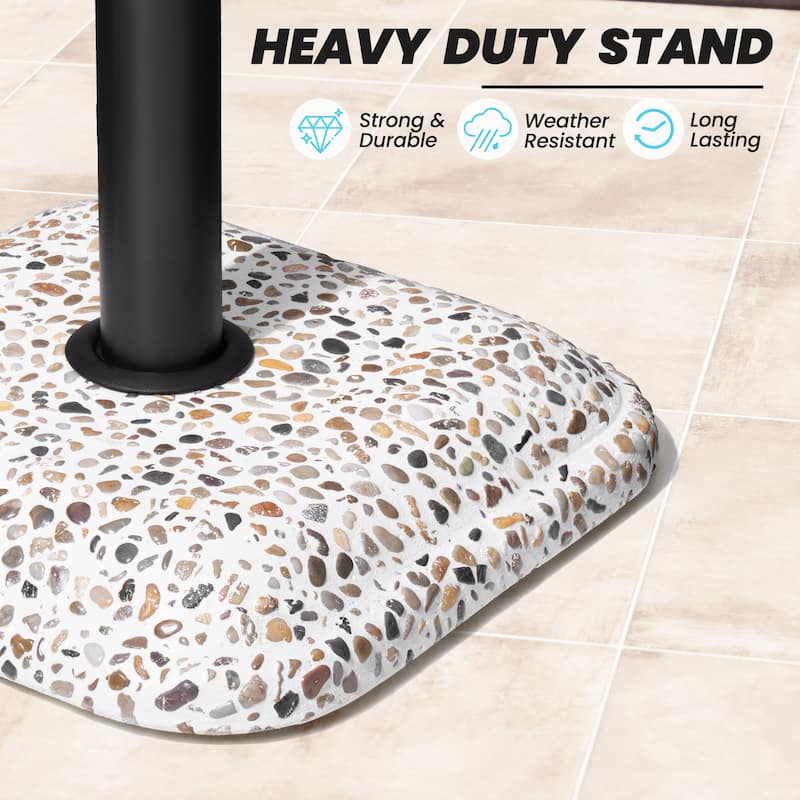 Crestlive Outdoor Patio Market Pole Umbrella Base Stand Holder Square