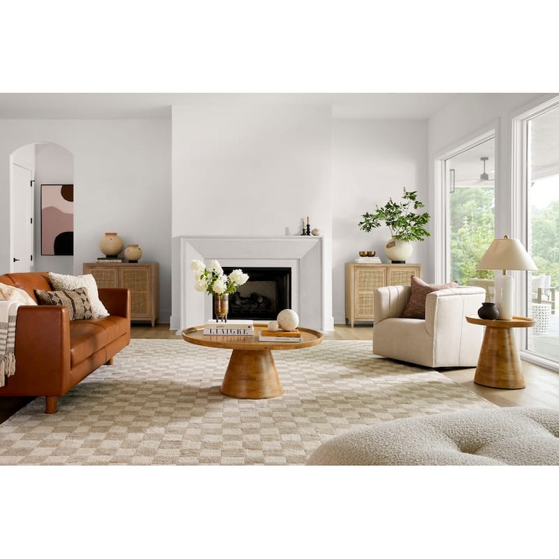 Carla Brown Leather Traditional Sofa