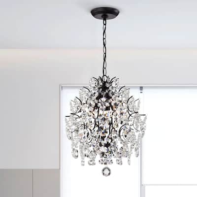Taylor Antique Black 3-light Crystal Chandelier