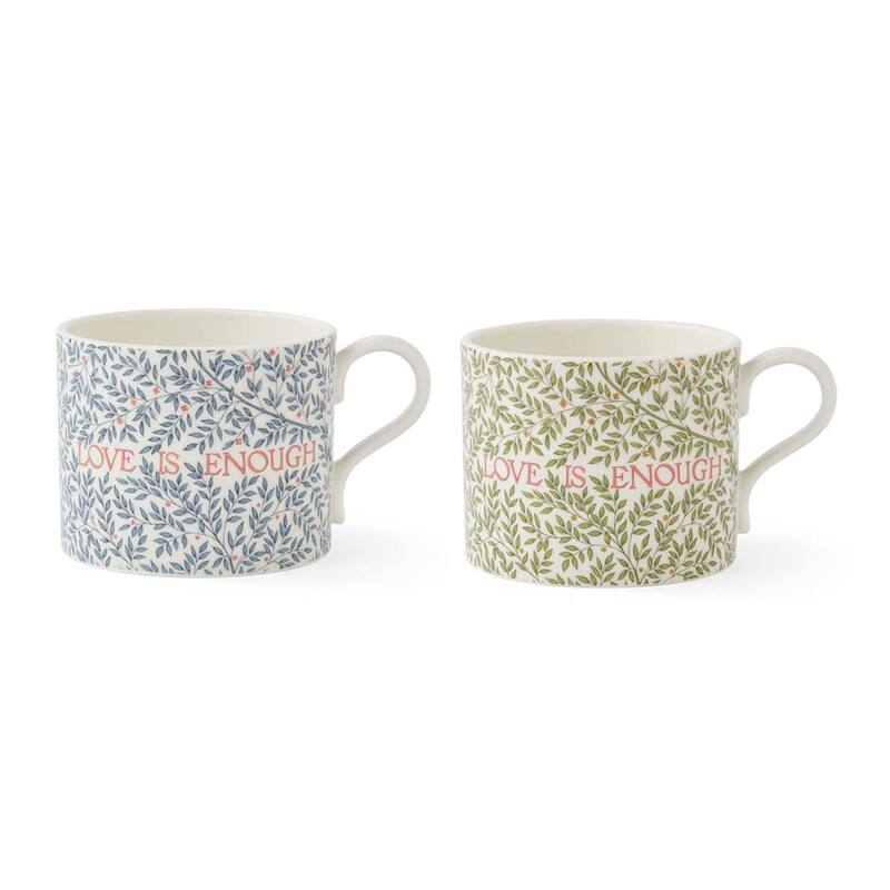 Portmeirion Morris & Co The Beauty Of Life Mugs, Set of 2 - 12 oz