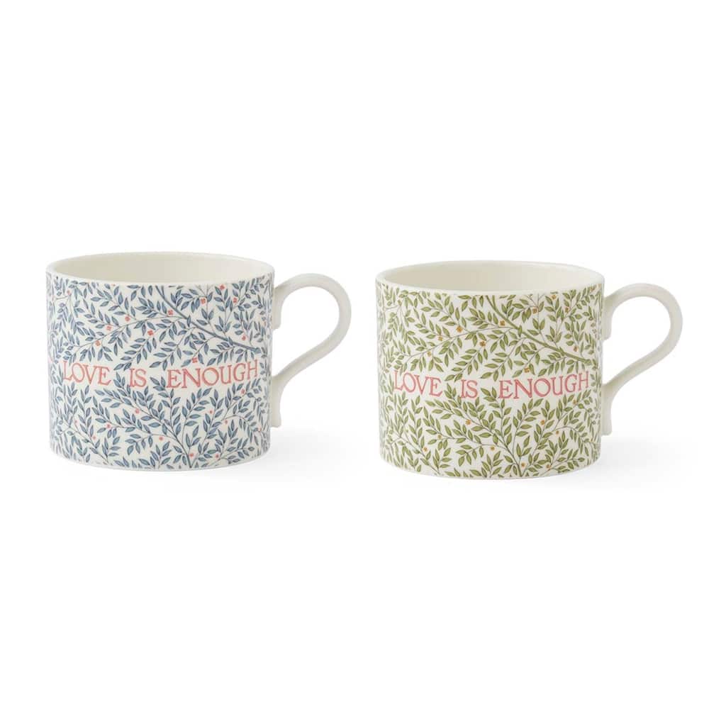 Portmeirion Morris & Co The Beauty Of Life Mugs, Set of 2 - 12 oz
