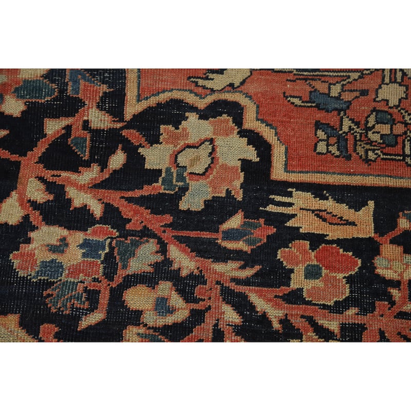 Vegetable Dye Sarouk Farahan Persian Area Rug Handmade Wool Carpet - 8'7" x 11'5"