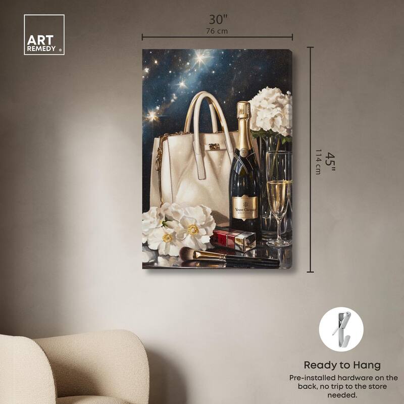 Cheers to Starry Glam Canvas by Art Remedy, Gallery Wrapped