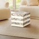 preview thumbnail 23 of 32, Felix Minimalist Marble Cube End Table, Stone Square Block Side Table, Solid Living Room Accent Pedestal