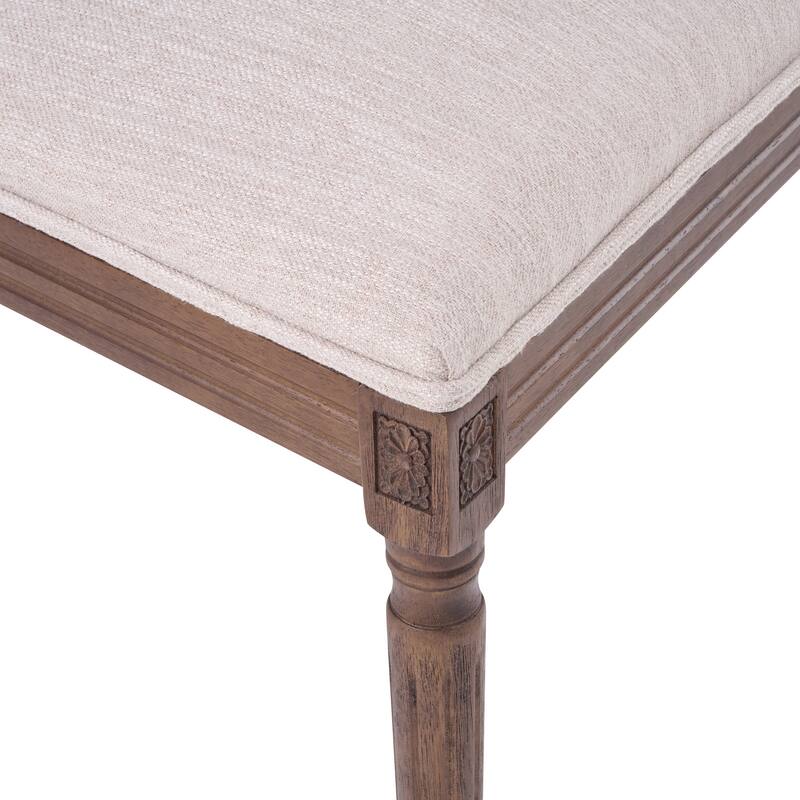 Christopher Knight Home - French Country Dining Chairs Set with Elegant Cane Backrest & Upholstered Seats with Fluted Legs