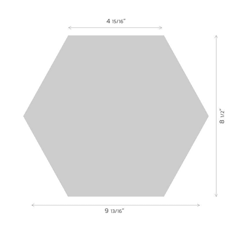 10 inch Hexagon Porcelain Matt Tile