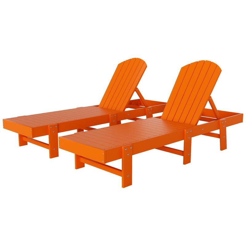 Altura Armless Poly Eco-Friendly All Weather Reclining Chaise Lounge (Set of 2)