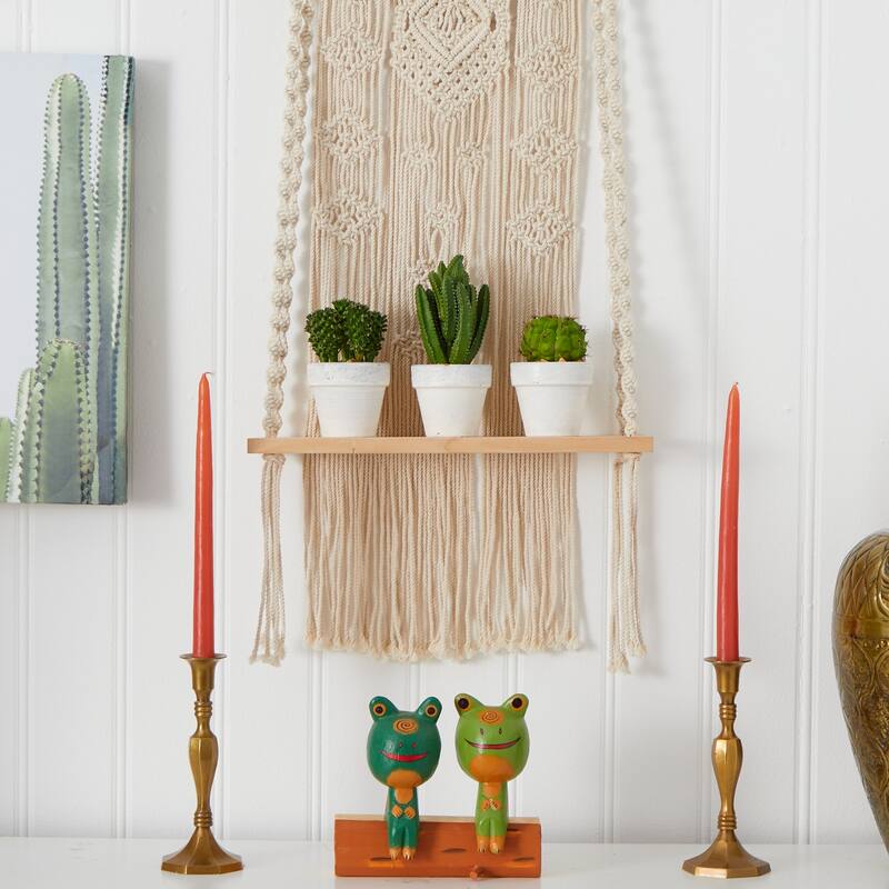 Rustic Artificial Plants Set of 6 - 23In Decorative Bush for Home Office Living Room Décor - Green - 8