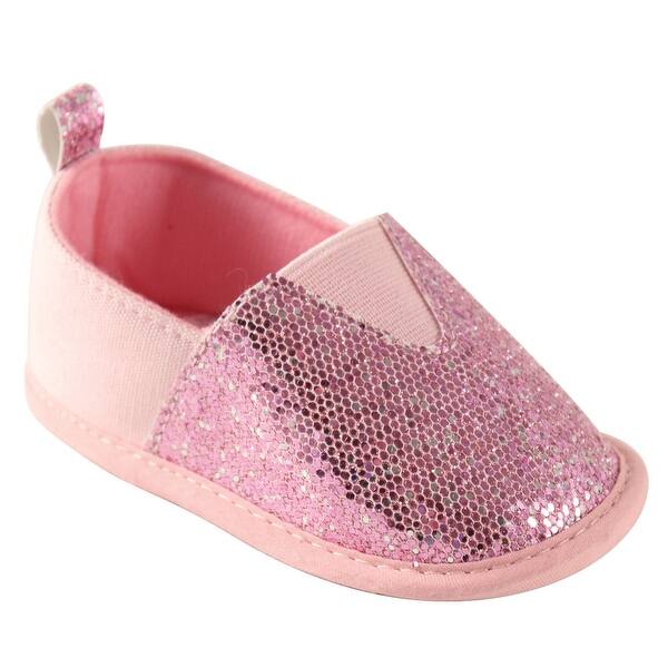 slide 1 of 1, Luvable Friends Baby Girl Crib Shoes, Pink 0-6 Months - Pink