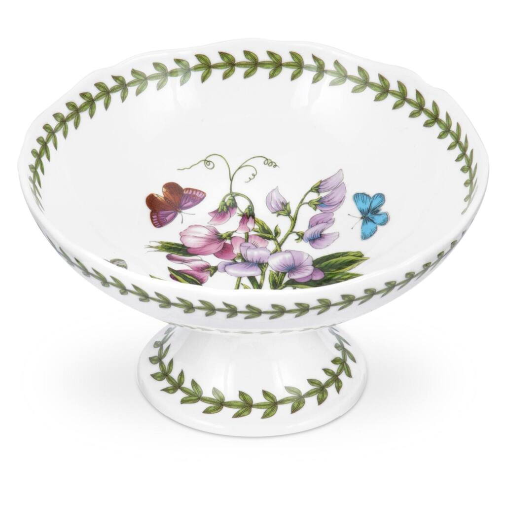Portmeirion Botanic Garden Scalloped Edge Footed Bowl - 7 in