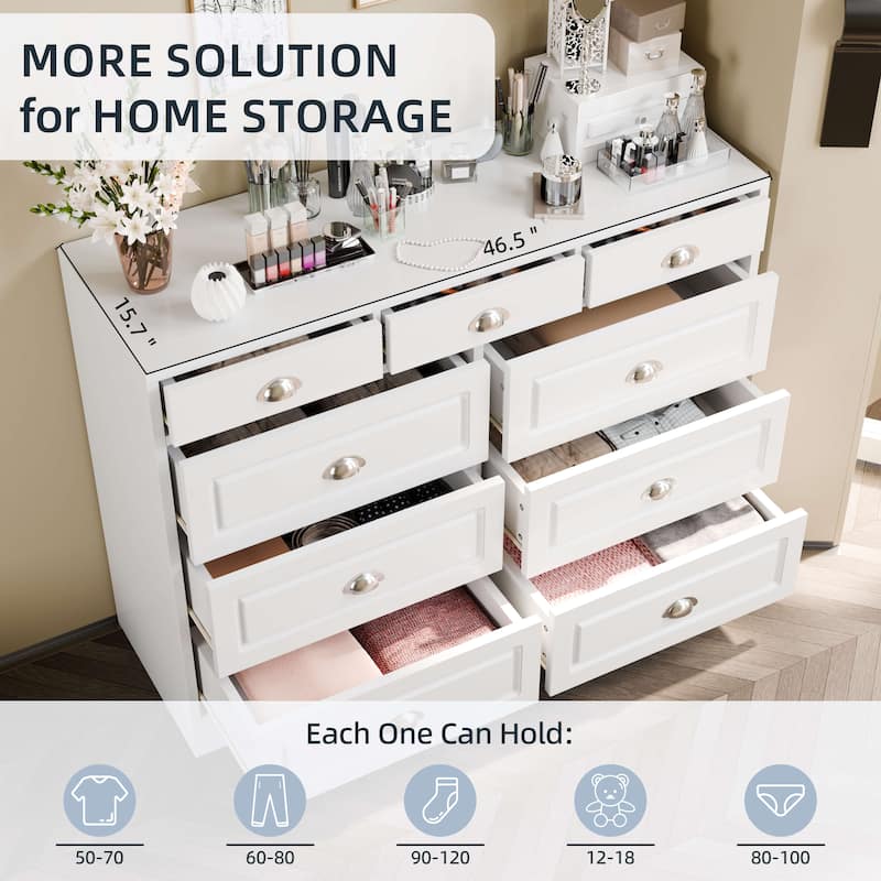 Futzca 9-Drawer Storage Dresser – Tall Entryway Organizer