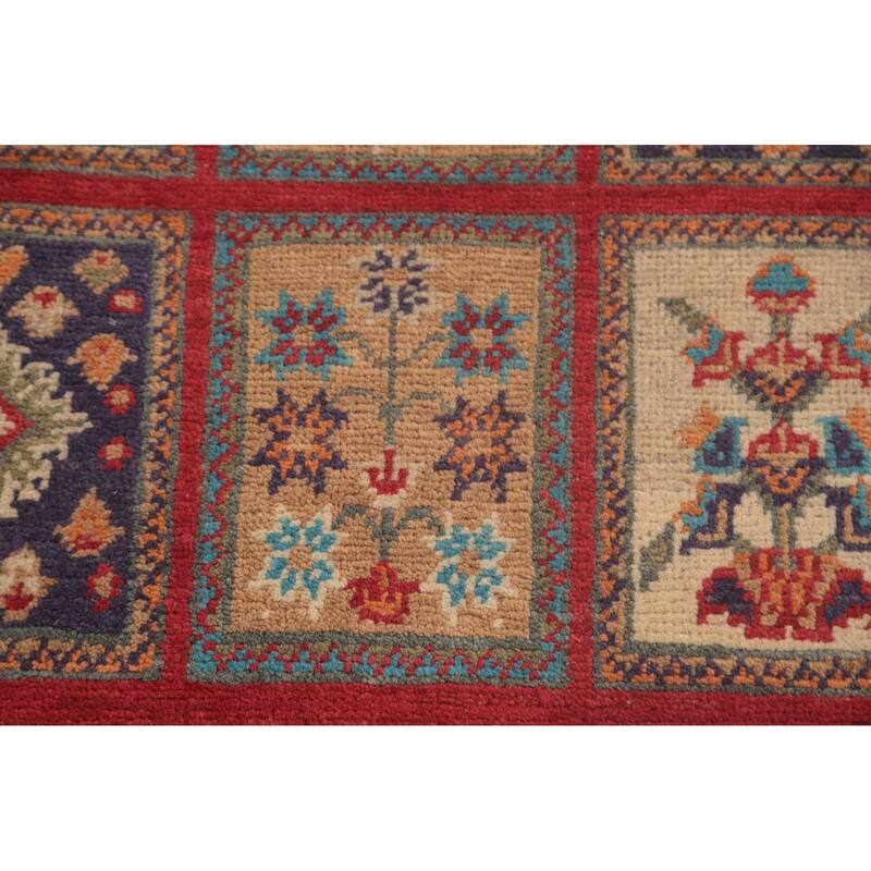 Garden Design Kazak Oriental Foyer Rug Handmade Wool Carpet - 2'9" x 4'1"