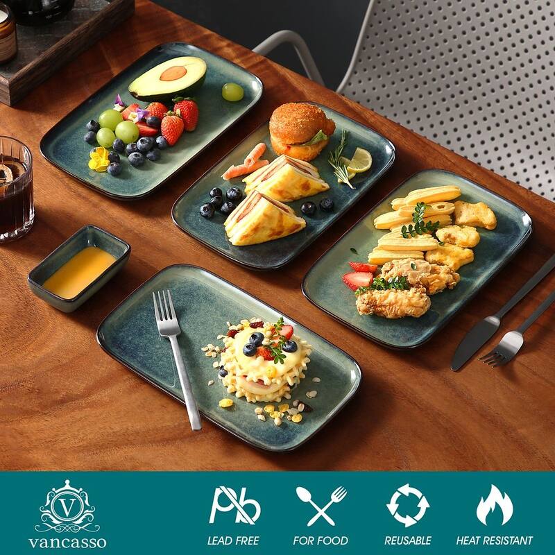 vancasso Stern Series Reactive Glaze Stoneware Plates Set