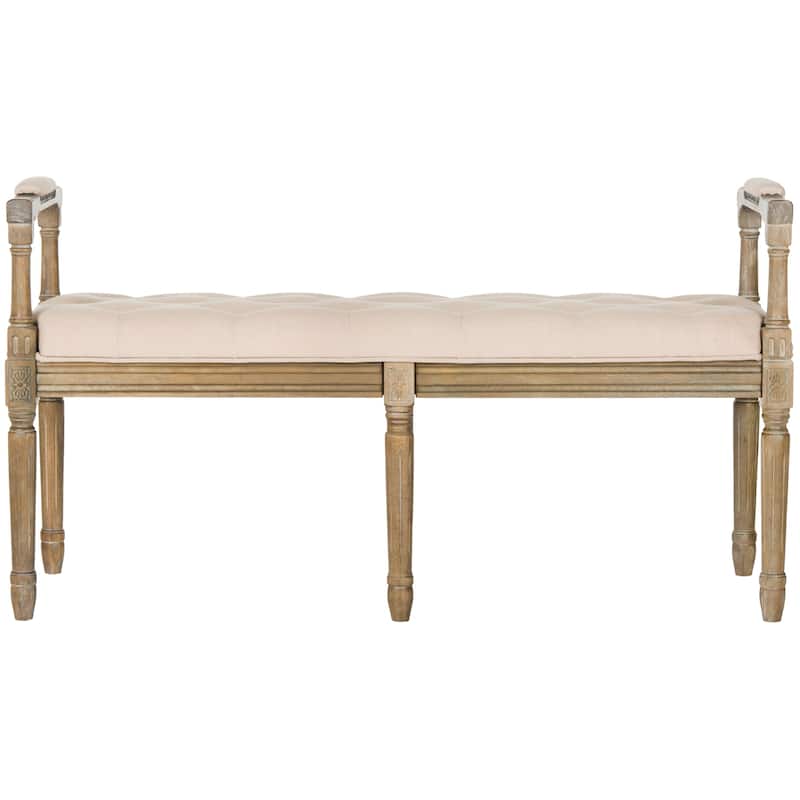 SAFAVIEH Nigjare Tufted Bench - 47.5" x 17.3" x 27" - 47.5" x 17.3" x 27" - 48Wx17Dx27H