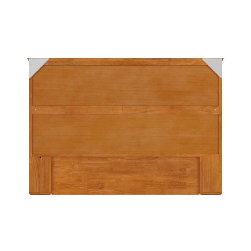 Full Murphy Bed Chest with Mattress & Storage - Light Toffee Finish