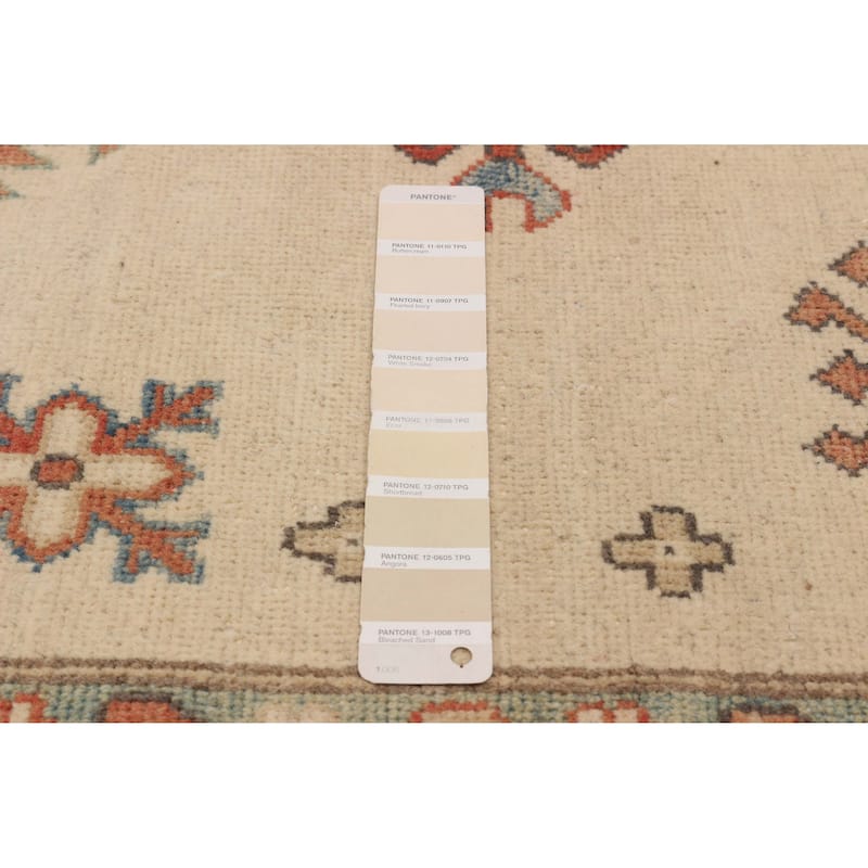 ECARPETGALLERY Hand-knotted Finest Ghazni Ivory Wool Rug - 6'8 x 9'5