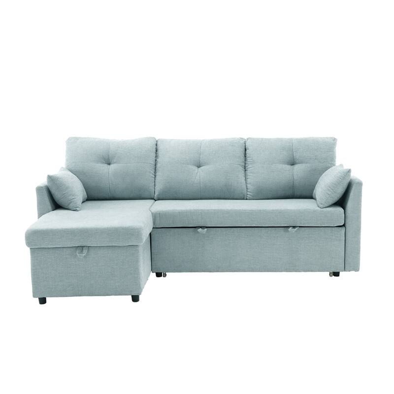 L Shaped Modular Sectional Sofa w/ Reversible Chaise and Storage Seat