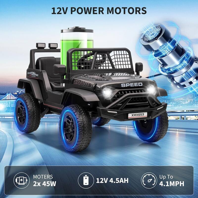 Electric Vehicles 12V Ride on Car for 3+ Kids Best Gift