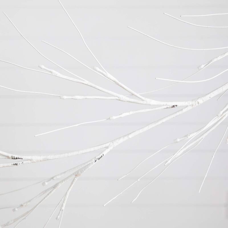 Pre-Lit Birch Artificial Christmas Garland - 6' x 14" - Warm White Lights