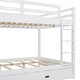 preview thumbnail 25 of 24, Queen Over Queen Size Bunk Bed with Trundle, Ladder and Guardrail, Wooden Bunk Bedframe with Wood Slats Support for Kids