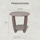 preview thumbnail 4 of 10, COZAYH Rustic Farmhouse End Table with Storage Shelf