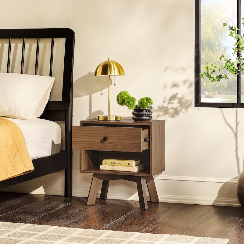 Middlebrook Designs Mid-Century Solid Wood Nightstand