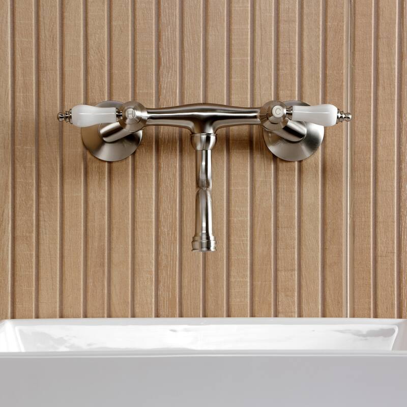 Kingston Brass Kingston Two-Handle 2-Hole Wall Mount Bathroom Faucet