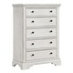 preview thumbnail 1 of 2, Olivia 5-Drawer Chest Brushed White
