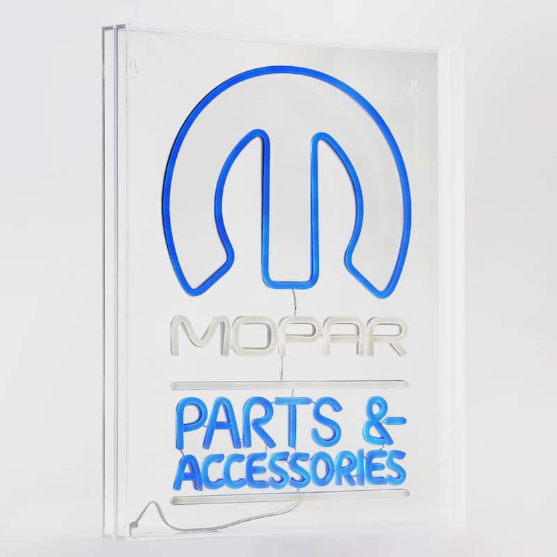 Licensed Mopar Parts & Accessories Acrylic LED Wall Decor Sign - 16" x 20" - 16" x 20"