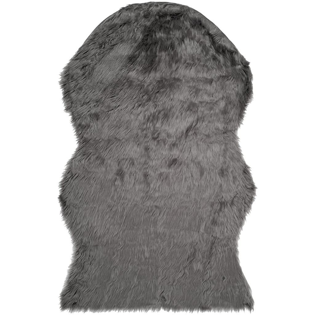 SAFAVIEH Faux Sheep Skin Shona 2.4-inch Thick Rug - Grey - 3' x 5'