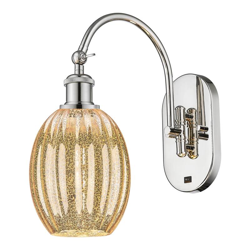 Innovations Lighting Endless Possibilities Ballston - Preston - 1 Light 6" Bulb Shade Swiveling Sconce - Mercury/Polished Nickel
