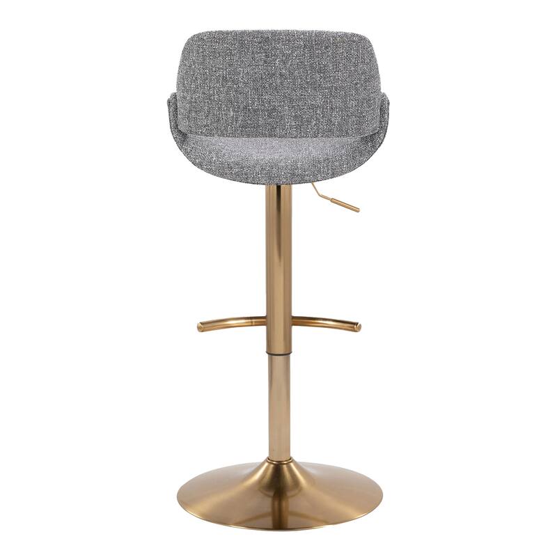 Silver Orchid Svellingen Adjustable Bar Stool with Rounded T Footrest - Set of 2