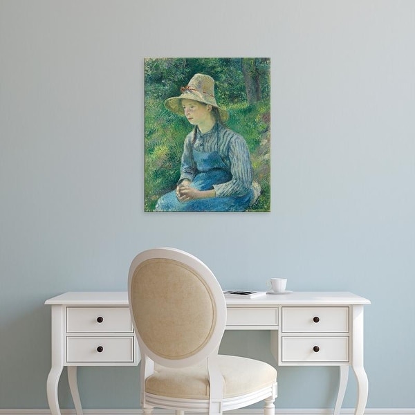 Easy Art Prints 's 'Peasant Girl with a Straw Hat, 1881' Premium Canvas Art