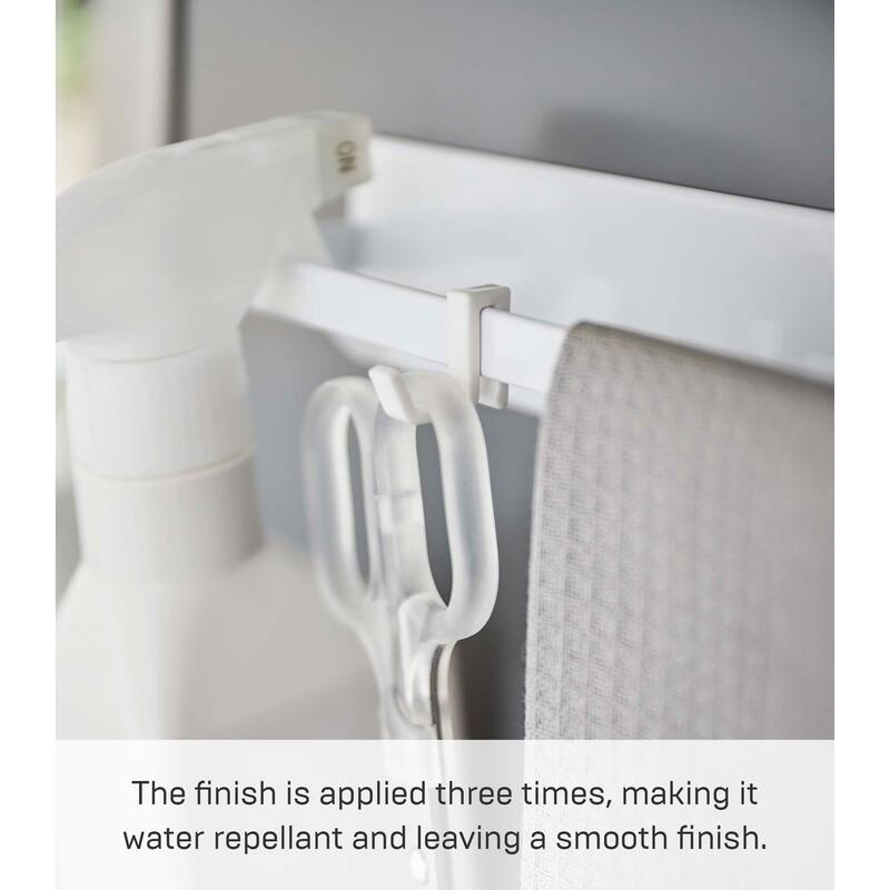 Yamazaki Home Magnetic Kitchen Towel Hanger, Steel, Holds 3 lbs - L 1.77 x W 11.02 x H 1.97 inches