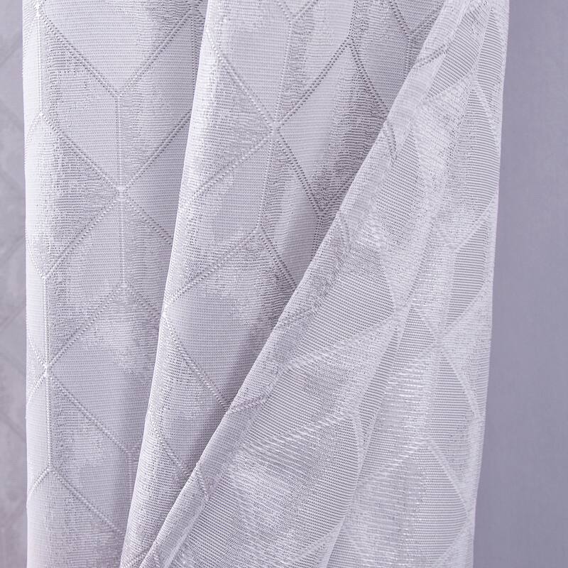 Cubix Woven Jacquard Window Curtain with Grommets 84"