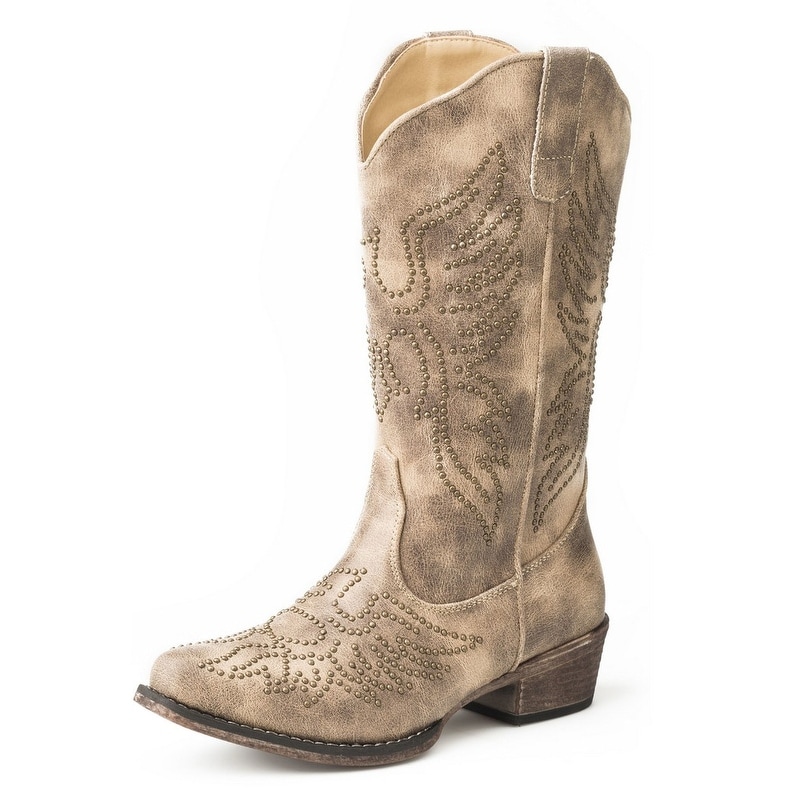beige cowboy boots ladies