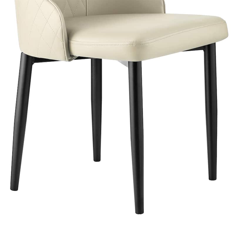 Faux Leather Upholstered Dining Chairs Set of 2 - 35.63"H x 17.72"W x 17.32"D