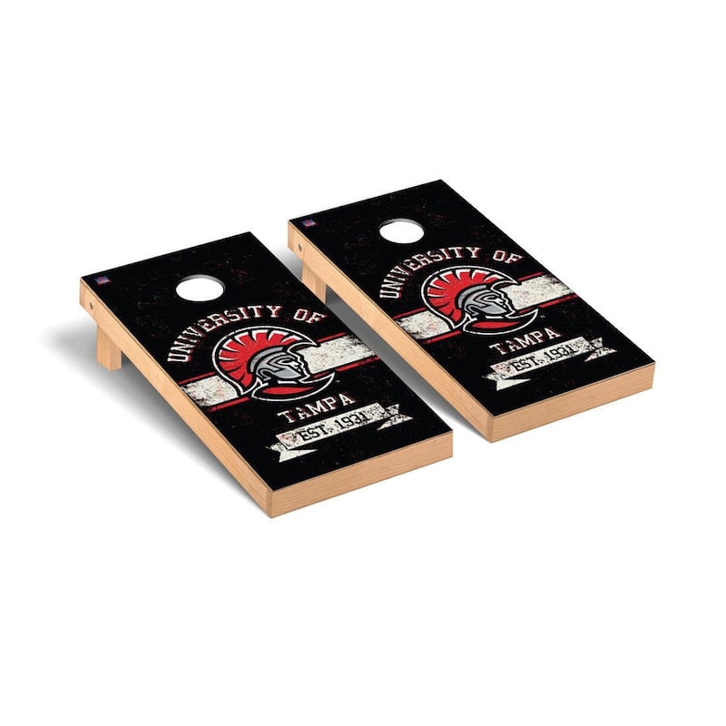 University of Tampa Spartans Cornhole Board Set - Banner Vintage Wooden