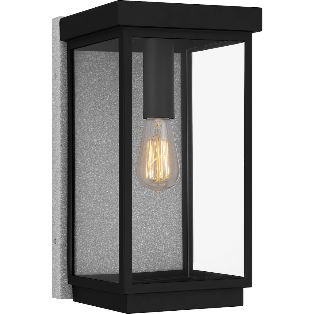 Ezra 1-Light Earth Black Outdoor Wall Lantern