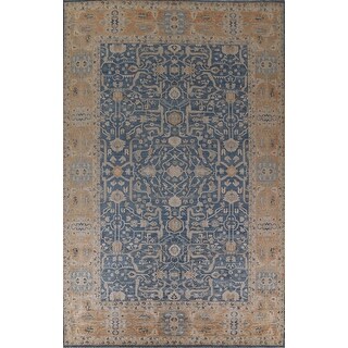 Blue Ziegler Large Area Rug Handmade Wool Carpet - 9'11