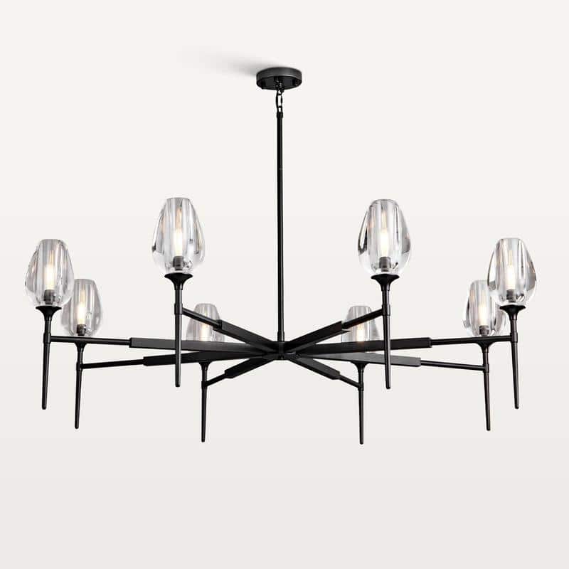 KAYLA Long tulip Wall Sconce - 54in - Black