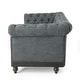 preview thumbnail 42 of 55, Castalia Nailhead Trim Chesterfield Sofa by Christopher Knight Home - 78.75" L x 33.50" W x 28.00" H