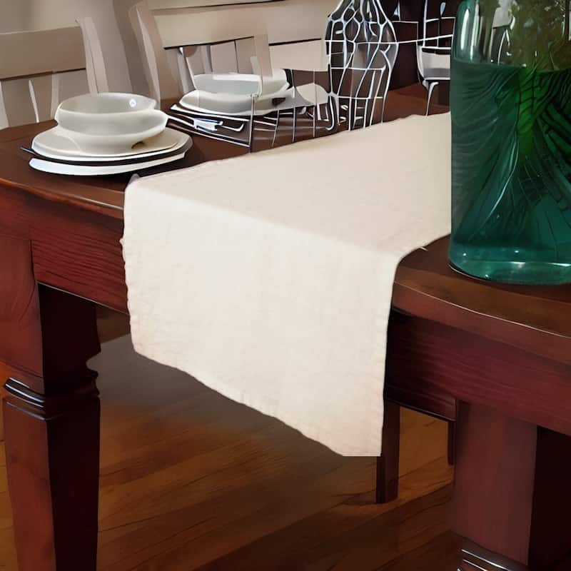KAF Home 100% Stone Washed Linen Table Runner, 14" x 72" - 14" x 72"